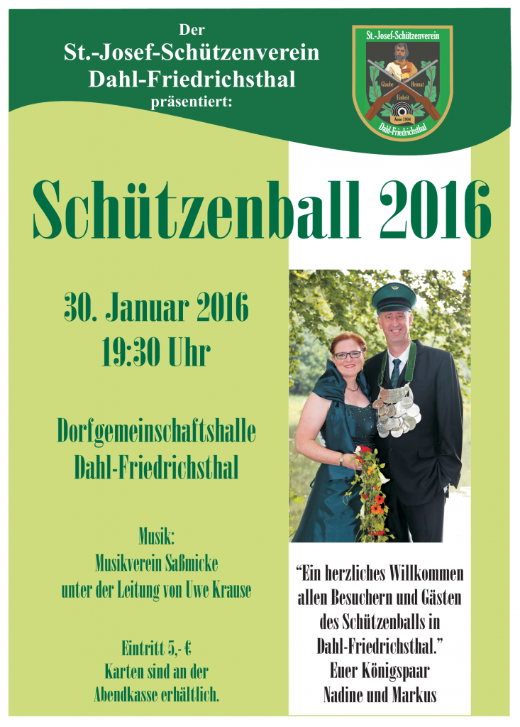 Plakat-Schützenball 2016
